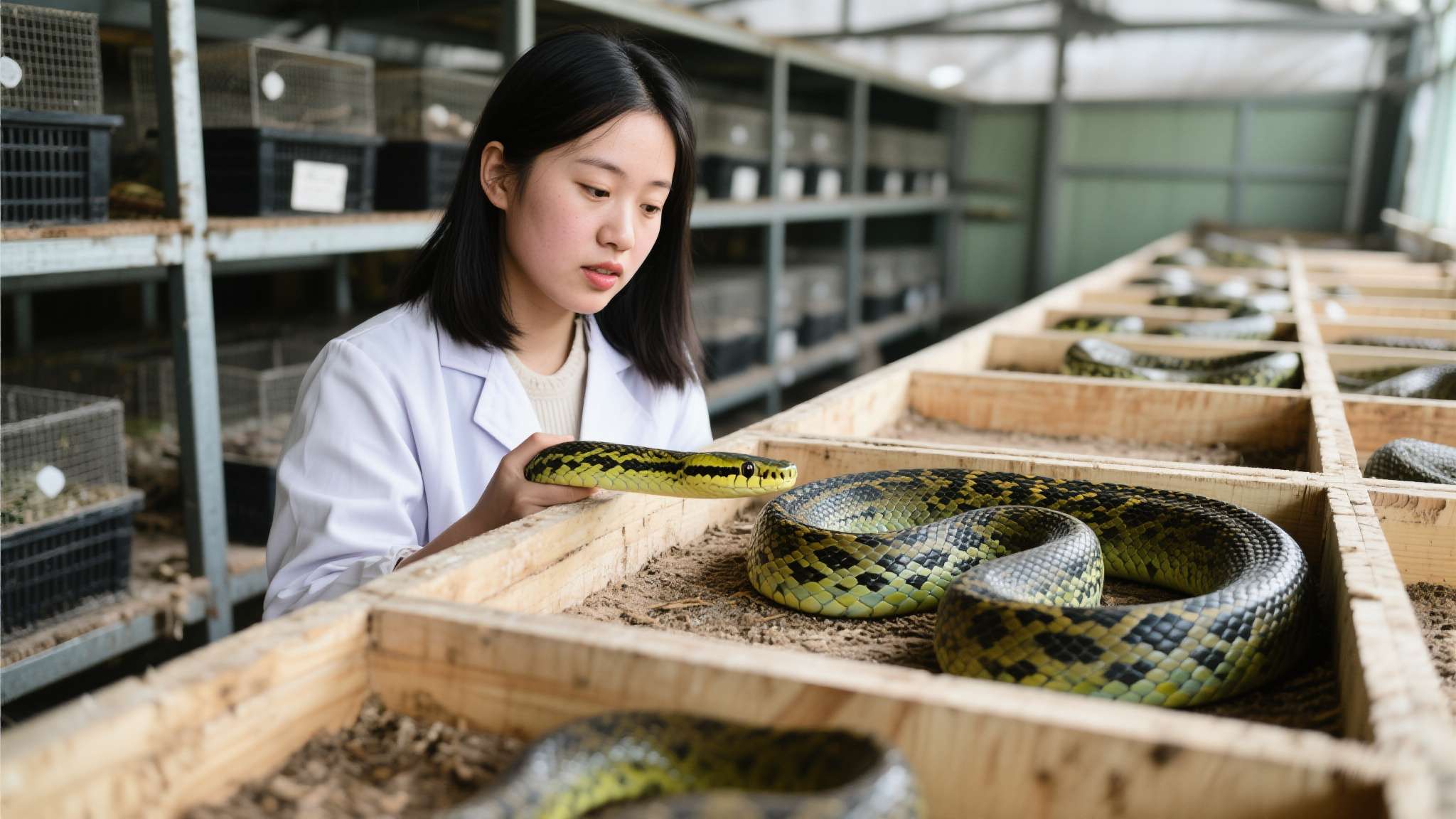 "很多人觉得养蛇很恐怖，但在我眼里，这是一门有前景的生意。" 李梦琪在接受采访时